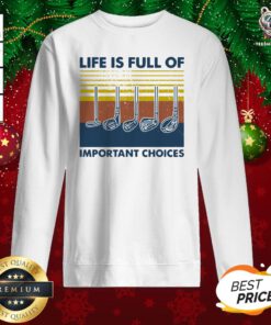 Nice Golf Life Is Full Of Important Choices Vintage Sweatshirt - Design By Teeshirtbear.com