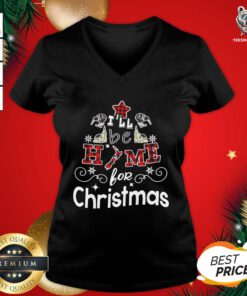 Nice I'll Be Home For Christmas V-neck - Design By Teeshirtbear.com
