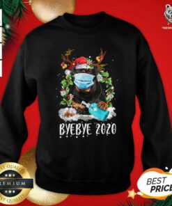 Nice Rottweiler Face Mask Bye Bye Covid-19 2020 Merry Christmas Sweatshirt - Design By Teeshirtbear.com