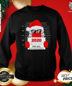 Santa Face Mask 2020 One Star Very Bad Would Not Recommend Sweatshirt - Design By Teeshirtbear.com