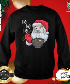 Nice Santa Ramen Noodles Shirt Christmas Japanese Noodles Sweatshirt - Design By Teeshirtbear.com