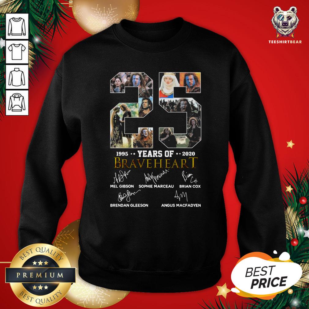 Official 25 Years Of 1995-2020 Braveheart Signatures Sweatshirt - Design By Teeshirtbear.com Official 25 Years Of 1995-2020 Braveheart Signatures Sweatshirt - Design By Teeshirtbear.com