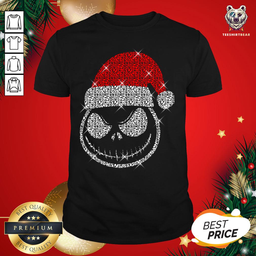 Official Face Jack Skellington Santa Christmas Shirt - Design By Teeshirtbear.com