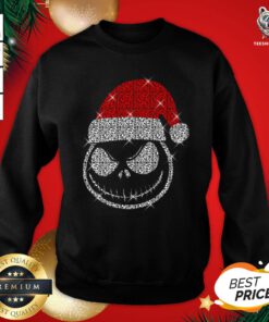 Official Face Jack Skellington Santa Christmas Sweatshirt - Design By Teeshirtbear.com