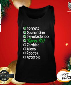 Hornets Quarantine Remote School Zombie Aliens Robots 10th Birthday Tank Top - Design By Teeshirtbear.com