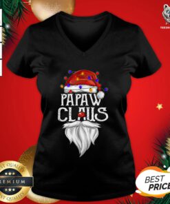 Official Santa Claus Papa Claus Ligh Christmas V-neck - Design By Teeshirtbear.com
