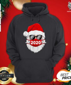 Official Santa With Face Mask Christmas Hoodie - Design By Teeshirtbear.com