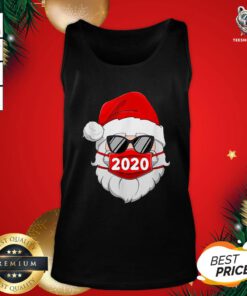 Official Santa With Face Mask Christmas Tank Top - Design By Teeshirtbear.com
