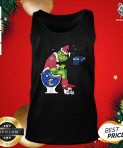 Official The Grinch San Francisco 49ers Shit On Toilet Los Angeles Rams And Other Teams Christmas Tank Top - Design By Teeshirtbear.com