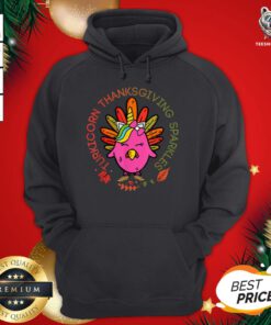 Official Unicorn Turkey Thanksgiving Sparkles Hoodie- Design by T-shirtBear.com
