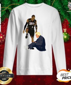 Original Allen Iverson Steps Over Donald Trump Funny Sweatshirt - Design By Teeshirtbear.com