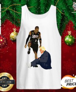 Original Allen Iverson Steps Over Donald Trump Funny Tank Top - Design By Teeshirtbear.com