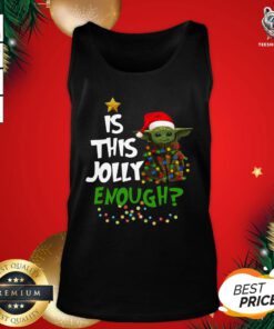 Original Baby Yoda Is This Jolly Enough Christmas Tank Top- Design by T-shirtBear.com
