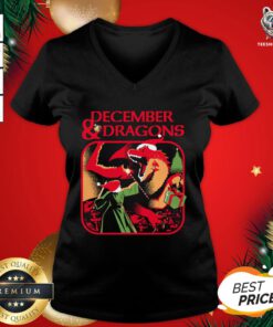 Original December And Dragons V-neck - Design By Teeshirtbear.com