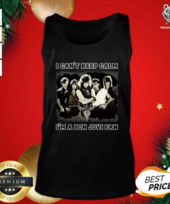I Can’t Keep Calm I’m A Bon Jovi Fan Tank Top - Design By Teeshirtbear.com