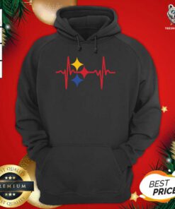 Pittsburgh Steelers Heartbeat Hoodie - Design By Teeshirtbear.com