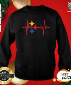 Pittsburgh Steelers Heartbeat Sweatshirt - Design By Teeshirtbear.com