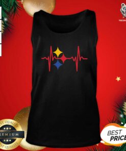 Pittsburgh Steelers Heartbeat Tank Top - Design By Teeshirtbear.com