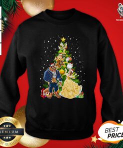 Perfect Beauty And The Beast Christmas Tree Sweatshirt - Design By Teeshirtbear.com