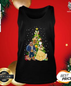 Perfect Beauty And The Beast Christmas Tree Tank Top - Design By Teeshirtbear.com