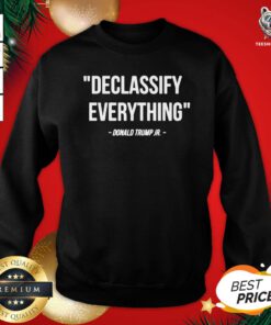 Perfect Declassify Everything Donald Trump JR 11 9 20 Sweatshirt - Design By Teeshirtbear.com