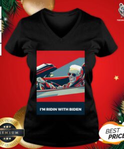 Perfect I'm Ridin With Biden Vote Joe Biden 2020 Us President V-neck - Design By Teeshirtbear.com