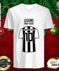 Legend 1960 2020 Diego Maradona 10 V-neck - Design By Teeshirtbear.com