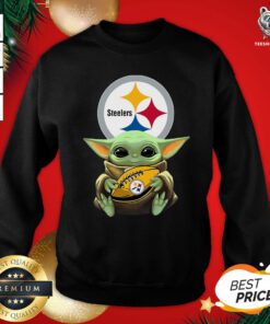 Premium Baby Yoda Steelers Sweatshirt - Design By Teeshirtbear.com