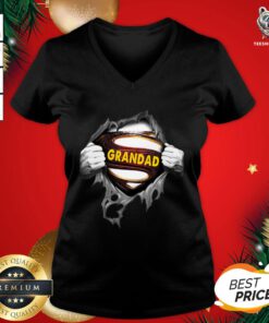 Premium Blood Inside Me Grandad V-neck - Design By Teeshirtbear.com
