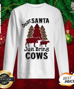 Premium Dear Santa Just Bring Cows Sweatshirt- Design by T-shirtBear.com