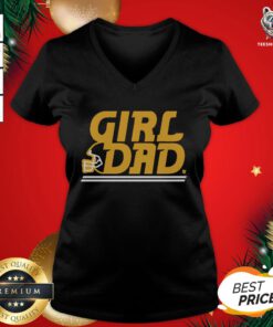 Premium Kansas City Girl Dad Football V-neck - Design By Teeshirtbear.com