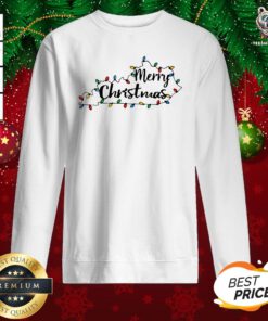 Premium Kentucky Merry Christmas Light Sweatshirt - Design By Teeshirtbear.com