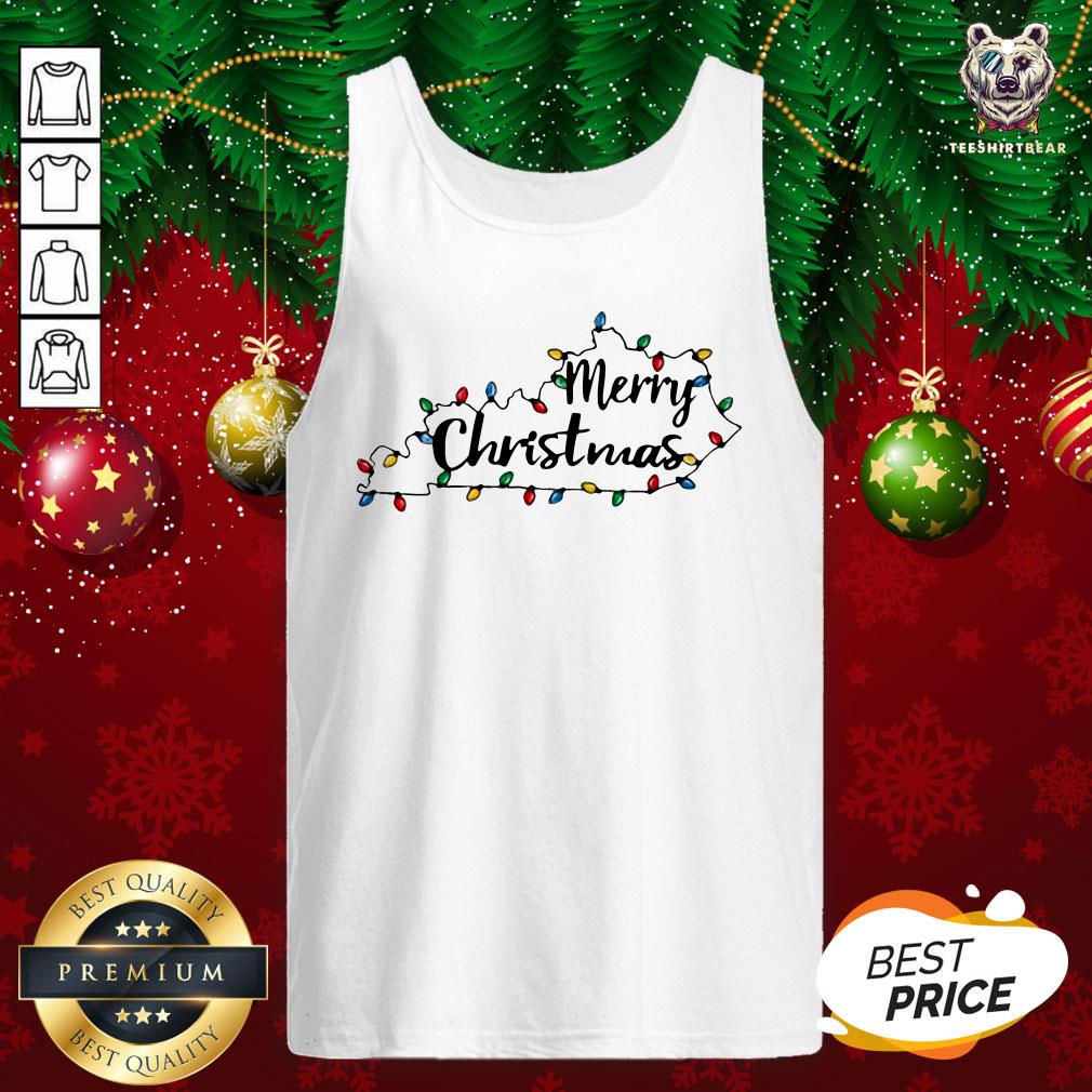 Premium Kentucky Merry Christmas Light Tank Top - Design By Teeshirtbear.com Premium Kentucky Merry Christmas Light Tank Top - Design By Teeshirtbear.com