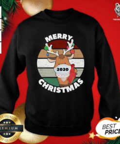 Merry Christmas 2020 Reindeer Wear Mask Vintage Sweatshirt - Design By Teeshirtbear.com