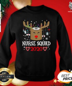 Premium Nurse Squad 2020 Merry Christmas Sweatshirt - Design By Teeshirtbear.com
