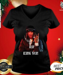 Rip King Von V-neck - Design By Teeshirtbear.com