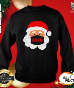 Premium Santa Claus Wearing Face Mask 2020 Christmas Sweatshirt - Design By Teeshirtbear.com