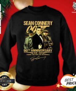Premium Sean Connery 007 90th Anniversary 1930 2020 Signature Sweatshirt - Design By Teeshirtbear.com