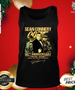 Premium Sean Connery 007 90th Anniversary 1930 2020 Signature Tank Top - Design By Teeshirtbear.com