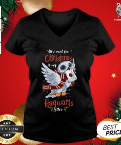Pretty All I Want For Christmas Is My Hogwarts Letter V-neck - Design By Teeshirtbear.com
