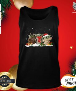 Pretty Baby Yoda Christmas Tank Top - Design By Teeshirtbear.com