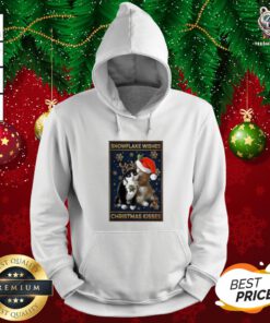 Pretty Cats Snowflake Wishes Christmas Kisses Hoodie - Design By Teeshirtbear.com