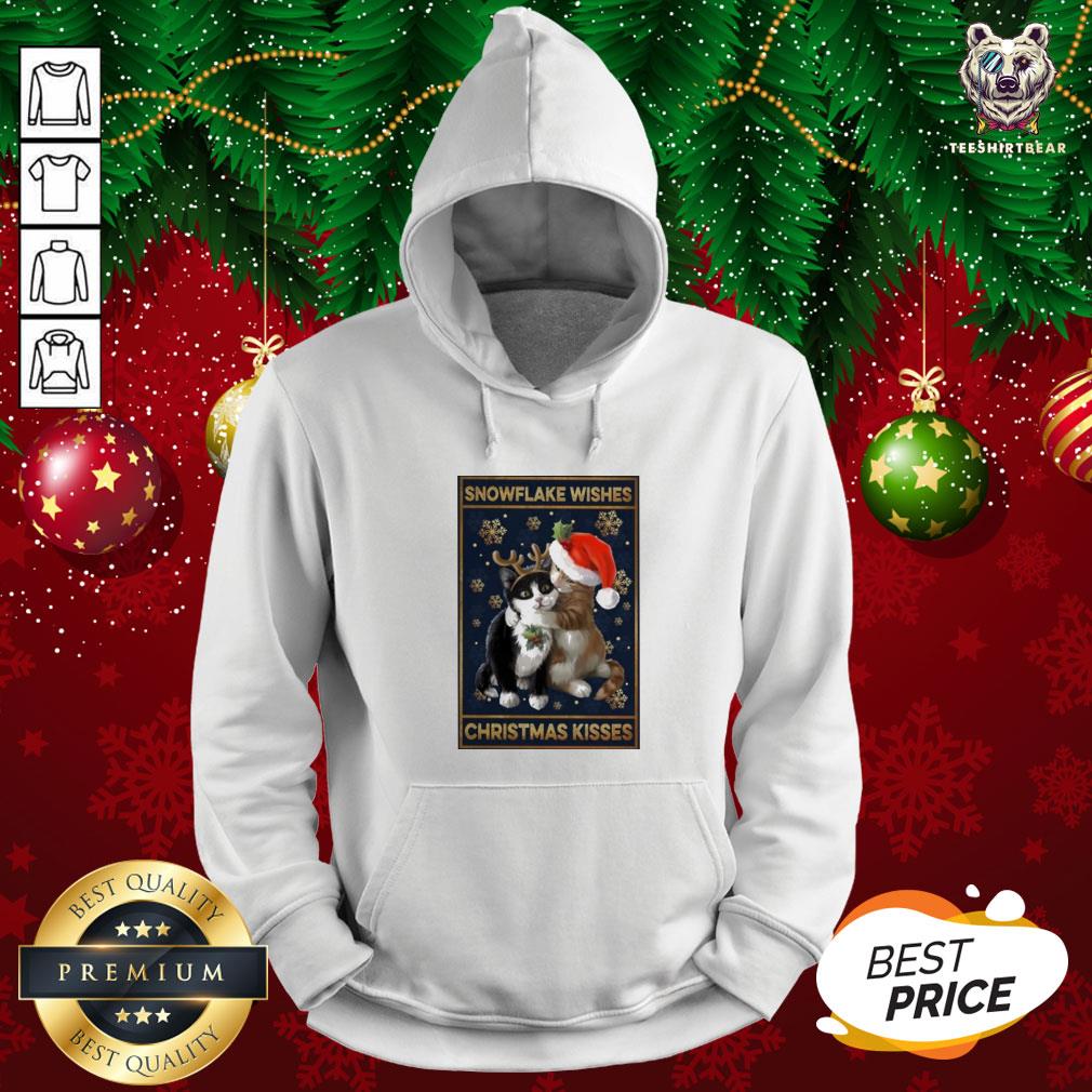 Pretty Cats Snowflake Wishes Christmas Kisses Hoodie - Design By Teeshirtbear.com Pretty Cats Snowflake Wishes Christmas Kisses Hoodie - Design By Teeshirtbear.com