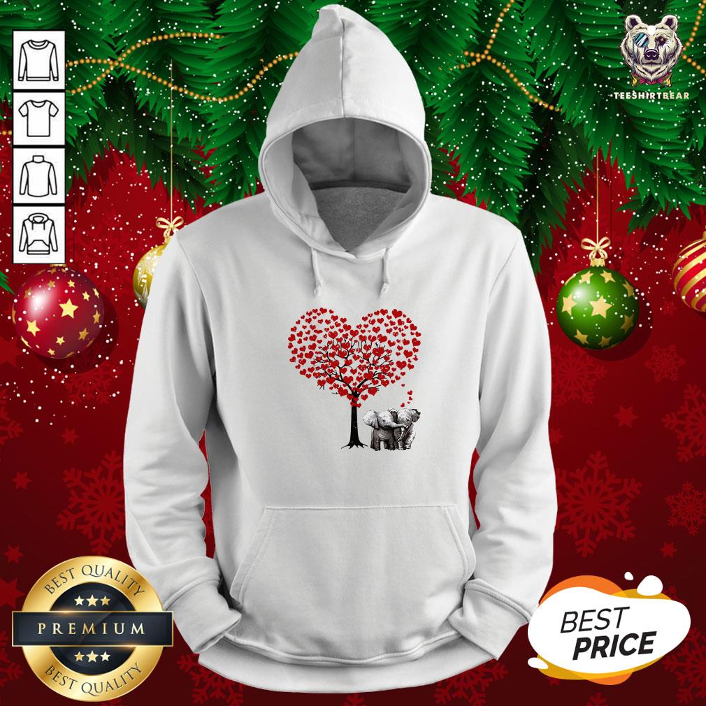 Pretty Elephant Heart Tree Hoodie - Design By Teeshirtbear.com Pretty Elephant Heart Tree Hoodie - Design By Teeshirtbear.com