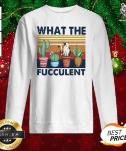 Pretty What The Fucculent Cat Vintage Retro Sweatshirt - Design By Teeshirtbear.com