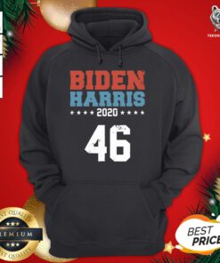 Top Biden Harris 2020 Distressed Jersey Style 46 President Hoodie - Design By Teeshirtbear.com