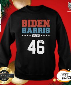Top Biden Harris 2020 Distressed Jersey Style 46 President Sweatshirt - Design By Teeshirtbear.com