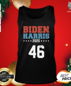 Top Biden Harris 2020 Distressed Jersey Style 46 President Tank Top - Design By Teeshirtbear.com