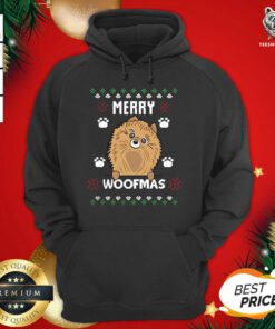 Merry Christmas Woofmas Pomeranian Dog Gift Ugly Christmas Hoodie - Design By Teeshirtbear.com