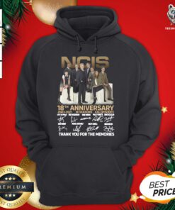 Top NCIS 18 Years Of 2003 2021 18 Seasons 414 Episodes Thank You For The Memories Signatures Hoodie - Design By Teeshirtbear.com